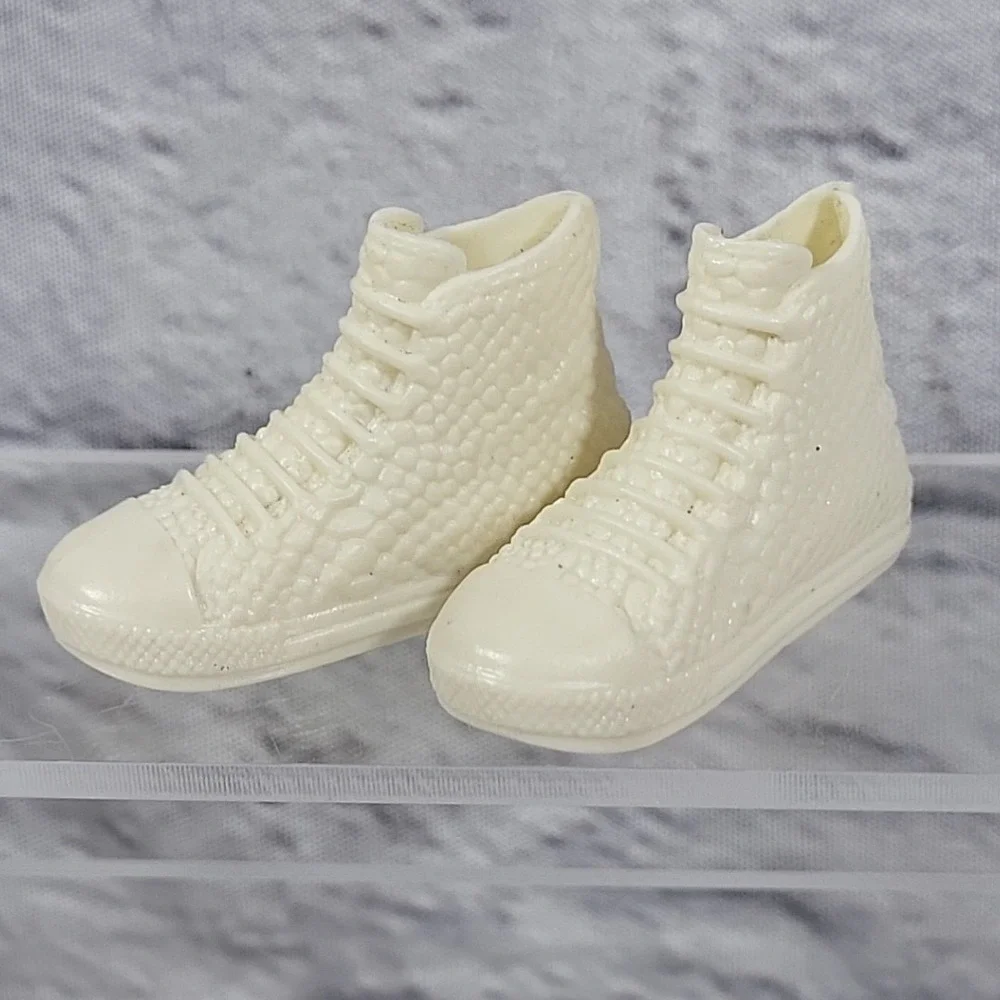 Ken Boy Doll Shoes Lot Of 3 Pairs‎ Sneakers High-Tops Black Oxford Dress Shoes